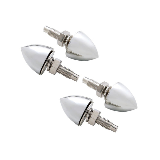 4-Pack of Chrome Bullet License Plate Fastener