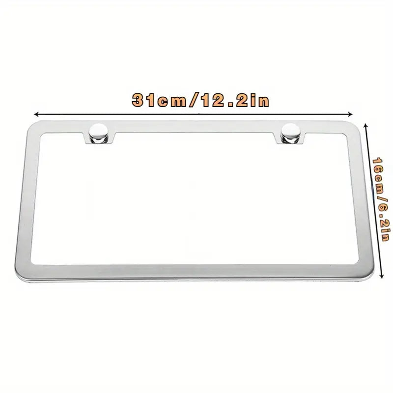 Stainless steel License Plate Frames with hardware