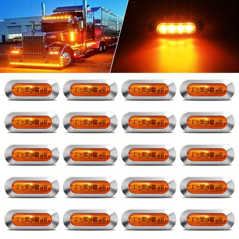 Oval Marker Light with Chrome Bezel