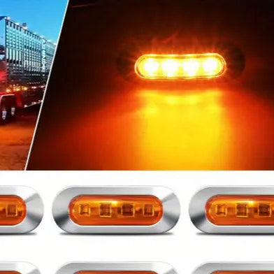 Oval Marker Light with Chrome Bezel