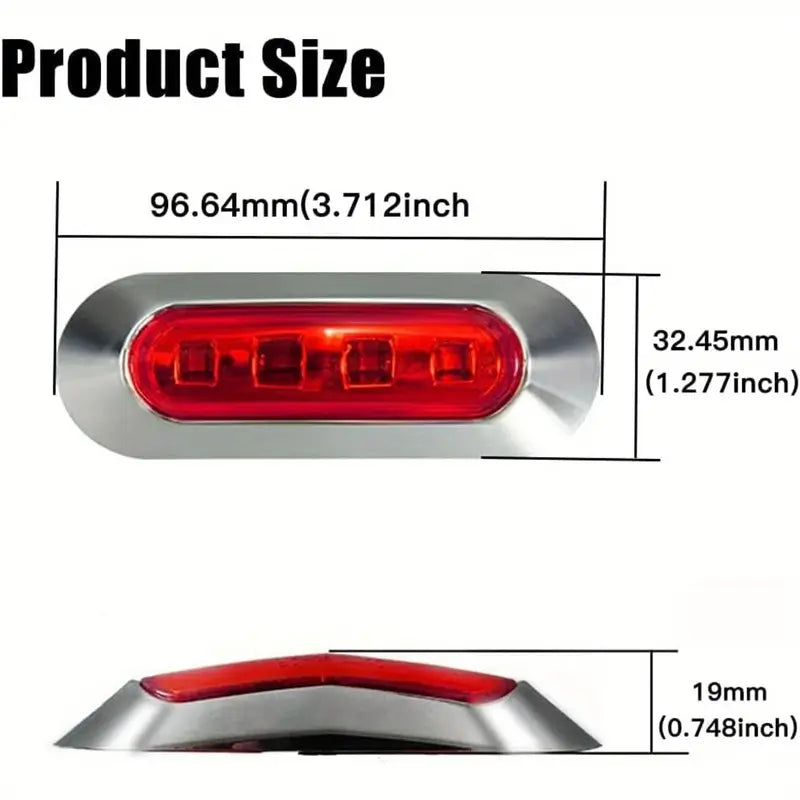 Oval Marker Light with Chrome Bezel