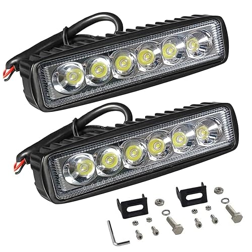6" Pair LED Spot Beam Pod Work Lights/Fog Lights