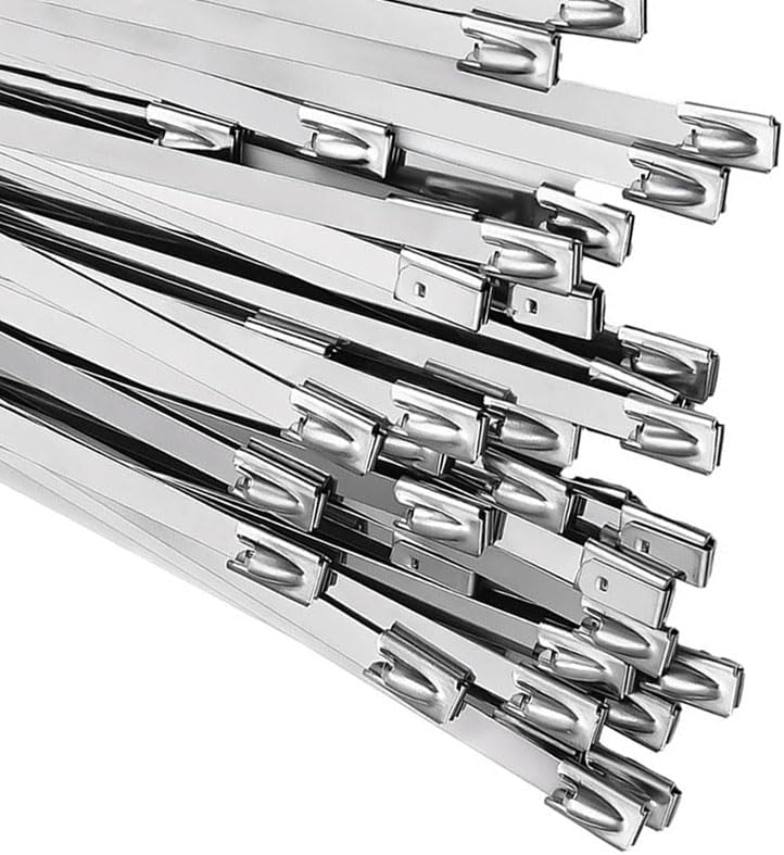Heavy Duty 304 Stainless Steel Cable Self-Locking Ties-10 pcs.