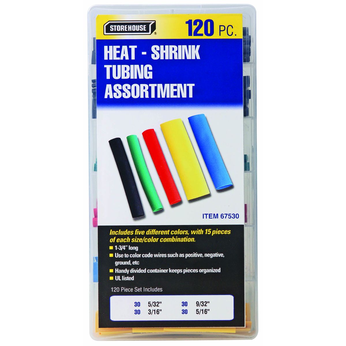 120 PC. HEAT-SHRINK TUBING ASSORTMENT