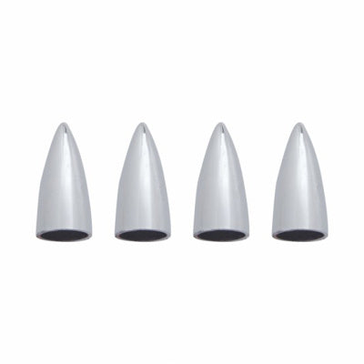 4-Pack of Chrome Bullet Head Valve Caps
