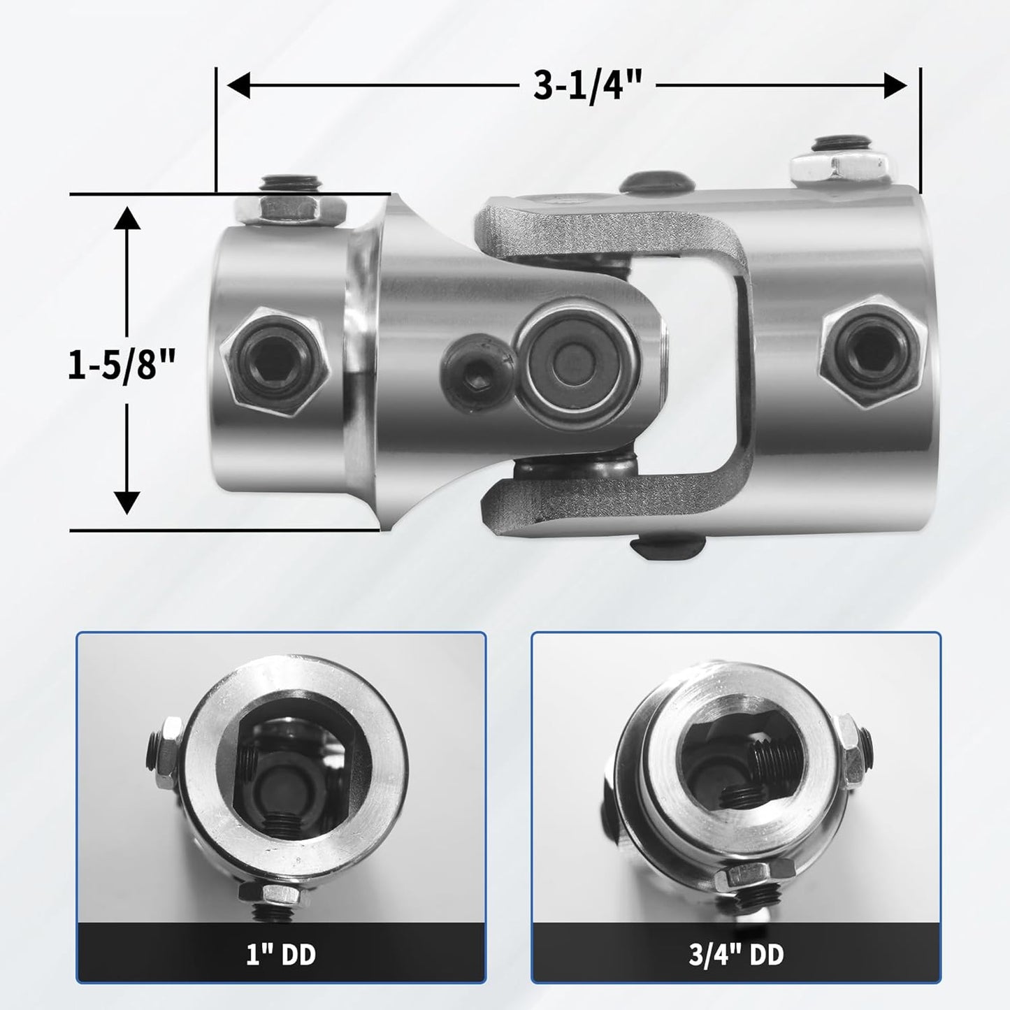 Chrome Steering Universal U-Joints