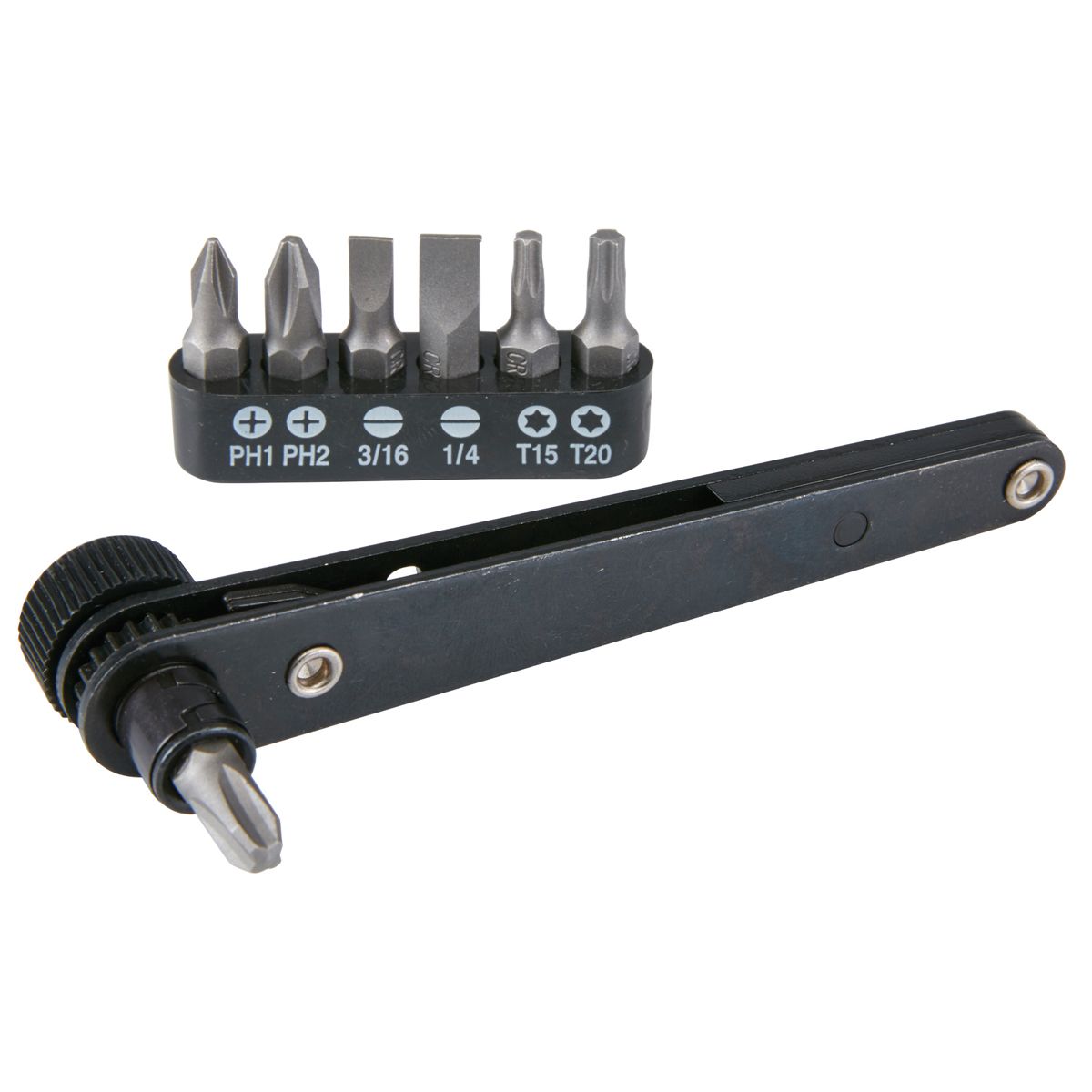 8 PC. Ratcheting Right Angle Multi-Bit Screwdriver Set