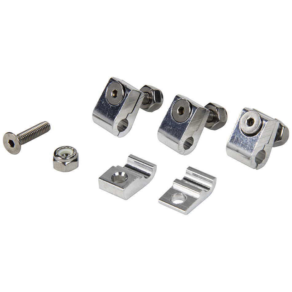 2 PC LINE CLAMPS 0.187" ID ALUMINUM SET OF 4