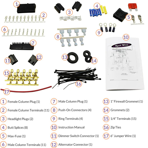 20 Circuit Kwik Wire Ford Wire Harness