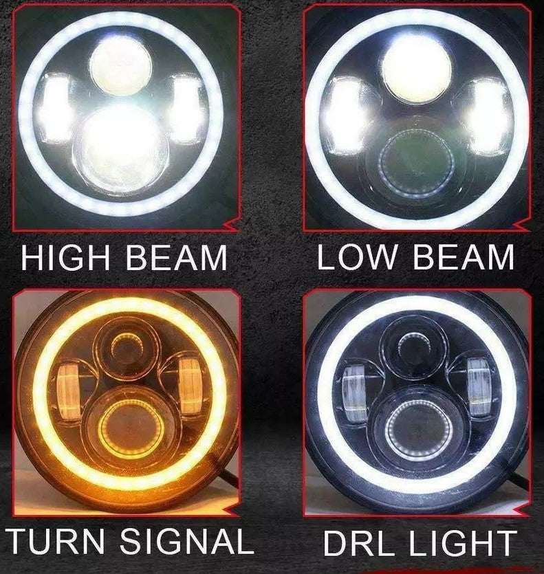 7" Angel Eye LED Headlights