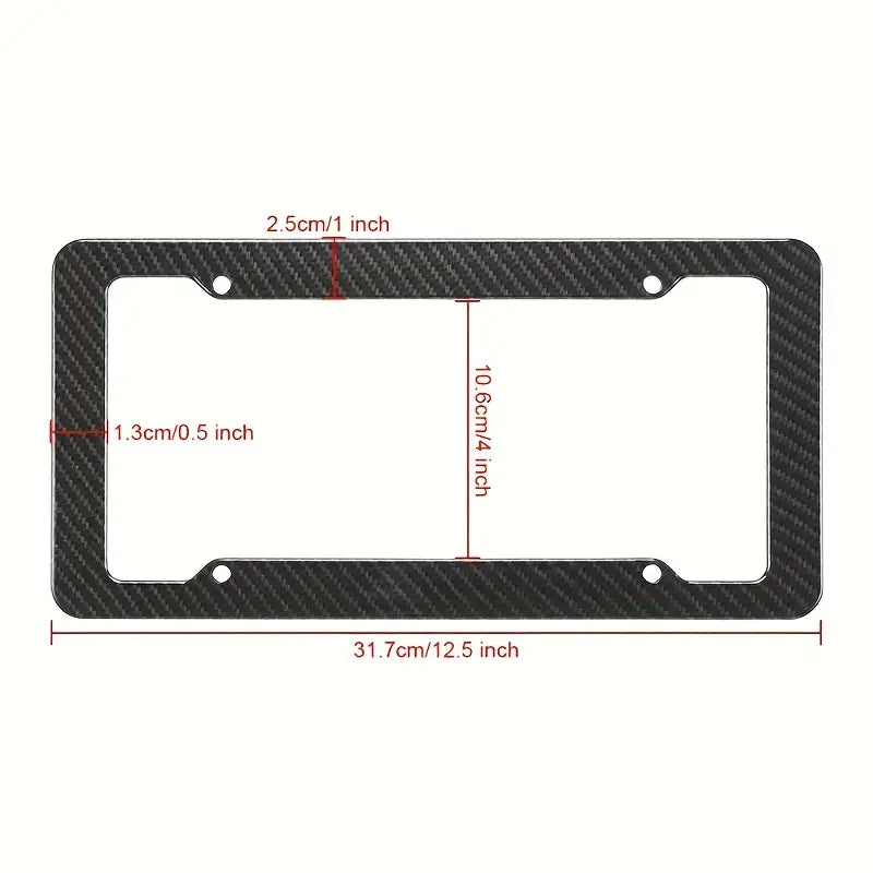 Carbon Fiber License Plate Frames with hardware