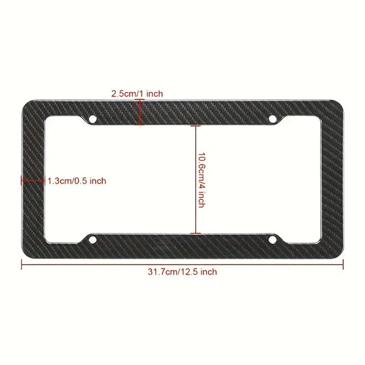 Carbon Fiber License Plate Frames with hardware