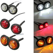 3/4" Round Marker Lights 3LED with Black Rubber Grommet