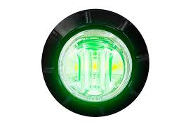 3/4" Round Marker Lights 3LED with Black Rubber Grommet