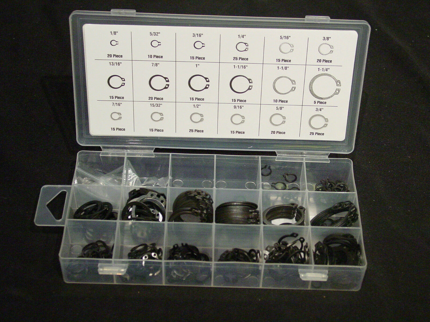 300 PC EXTERNAL SNAP RING ASSORTMENT