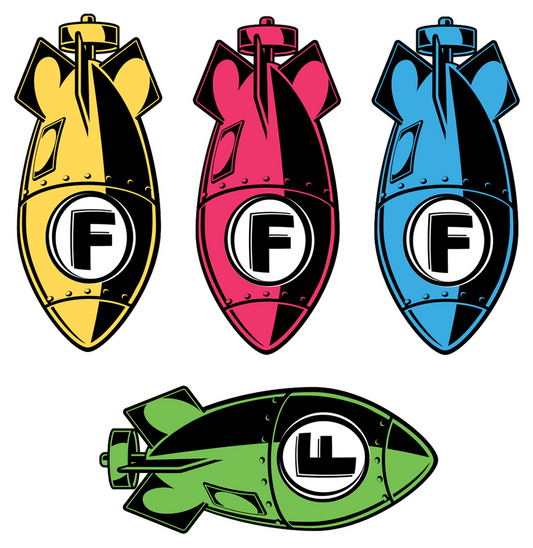 4 F Bombs Dropping Gloss Sticker