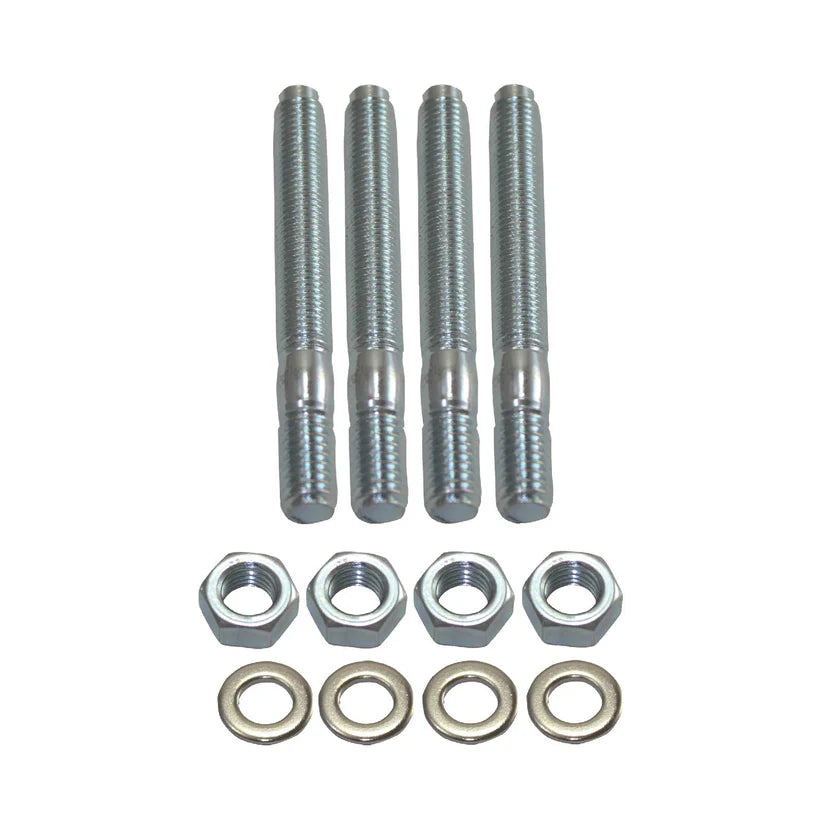 Carburetor Stud Kits - White Zinc Steel