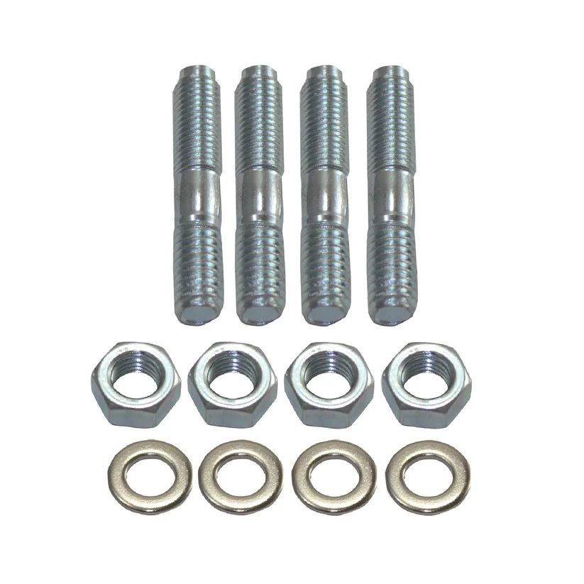 Carburetor Stud Kits - White Zinc Steel