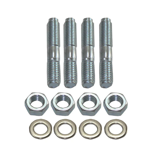 Carburetor Stud Kits - White Zinc Steel