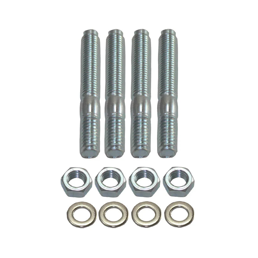 Carburetor Stud Kits - White Zinc Steel