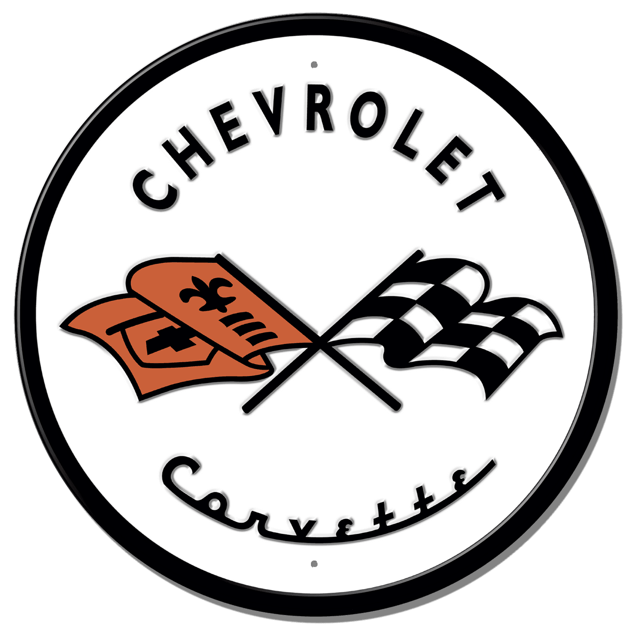 Corvette '53 Logo - Fully Embossed Steel