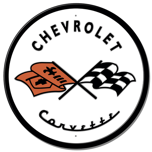 Corvette '53 Logo - Fully Embossed Steel