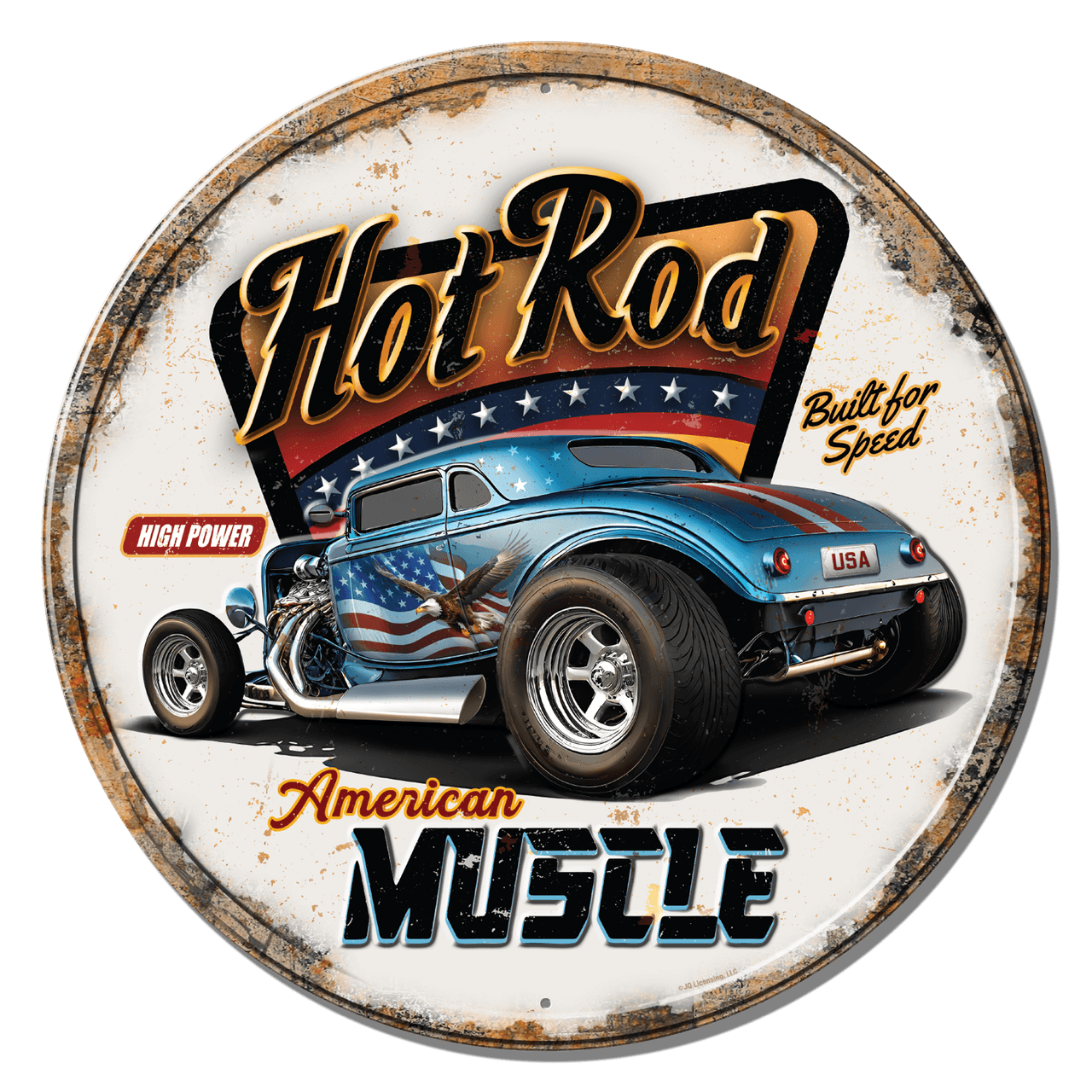 JQ - American Muscle - Round Fully Embossed Steel