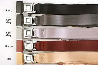 Brushed Aluminum Push Button Seat Belt