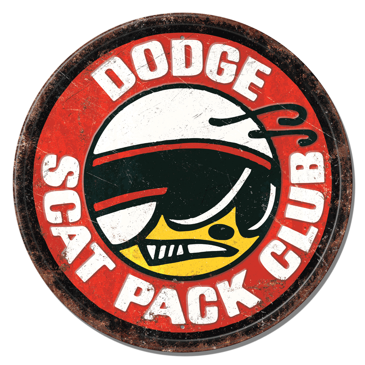 Dodge Scat Pack - Round Fully Embossed Steel