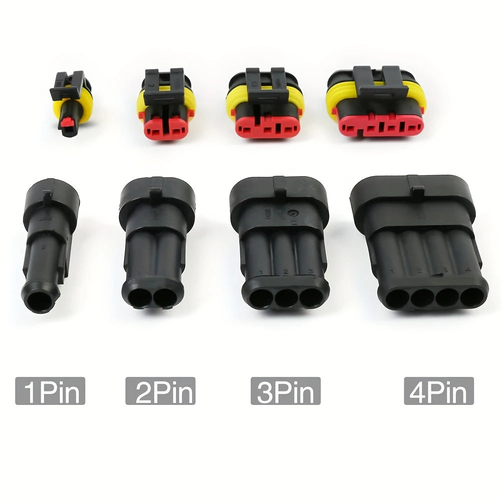 352 pcs Car Electrical Connector Terminals Automotive Wire Plug 1 2 3 4 Pin