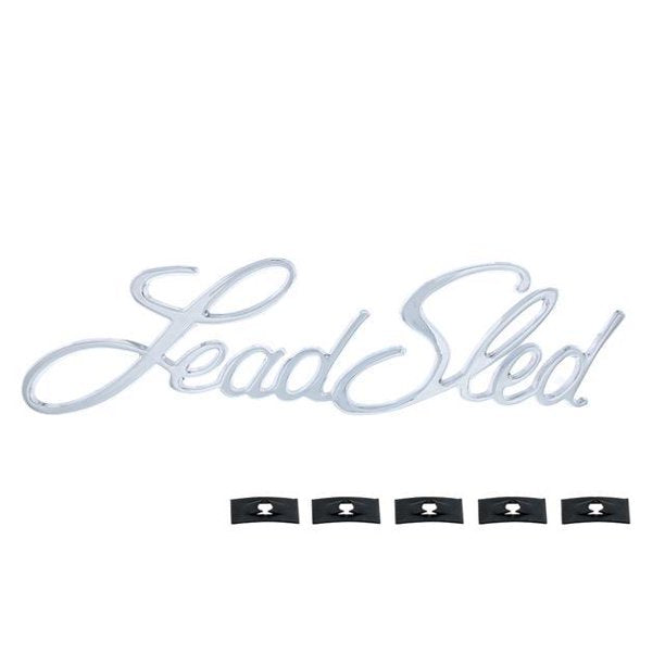 Chrome Lead Sled Emblem Script 110709