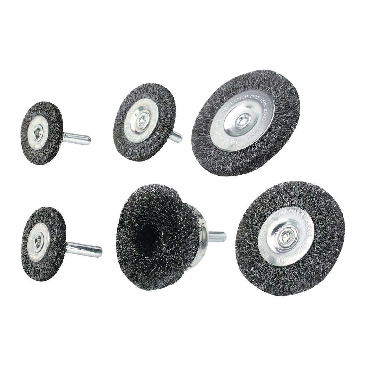 6 Piece Wire Wheel/Cup Brush Set