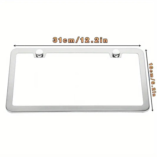 Stainless steel License Plate Frames with hardware