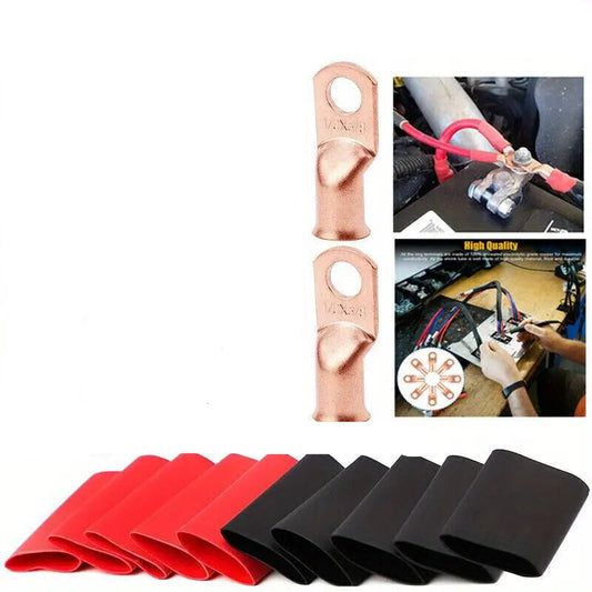 1/0 x 3/8 Copper Battery Lugs - Pair