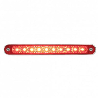 6-1/2" 10 LED Light Bar with Bezel - Stop, Turn, & Tail