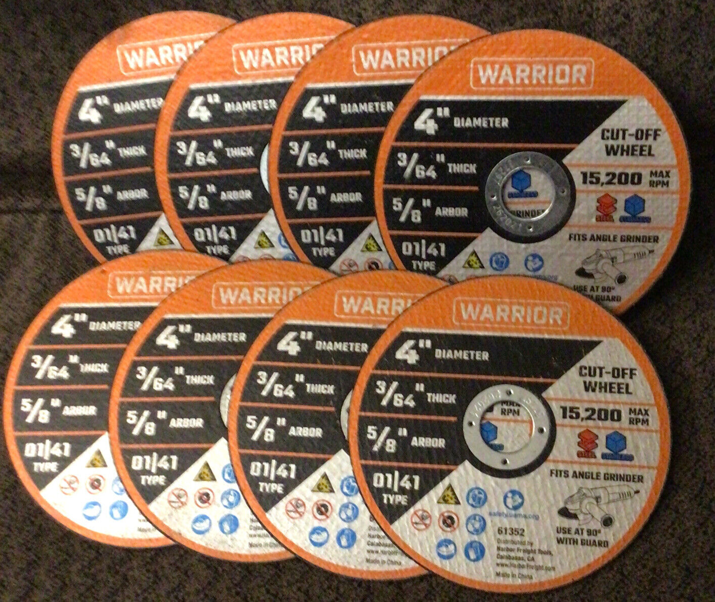 4-1/2 in x 1/16 in x 7/8 in Type 01/41 Metal Cut-Off Wheel 10 Pk 45430