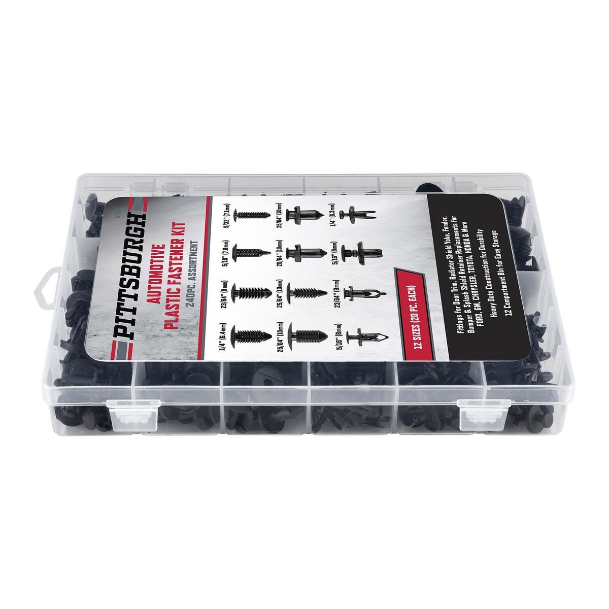 240 AUTOMOTIVE PLASTIC FASTENERS KIT