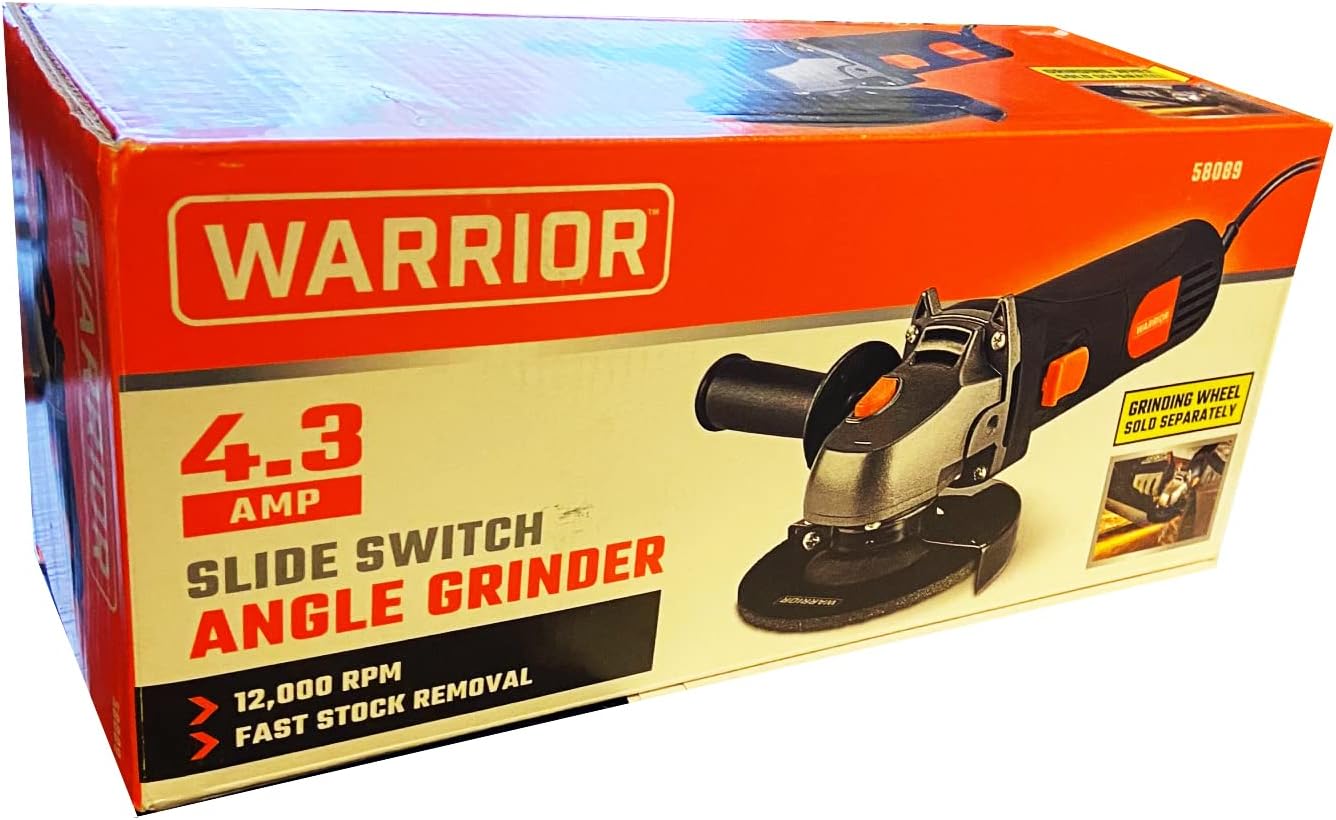 Warrior Slide Switch 12000 RPM Angle Grinder 58089