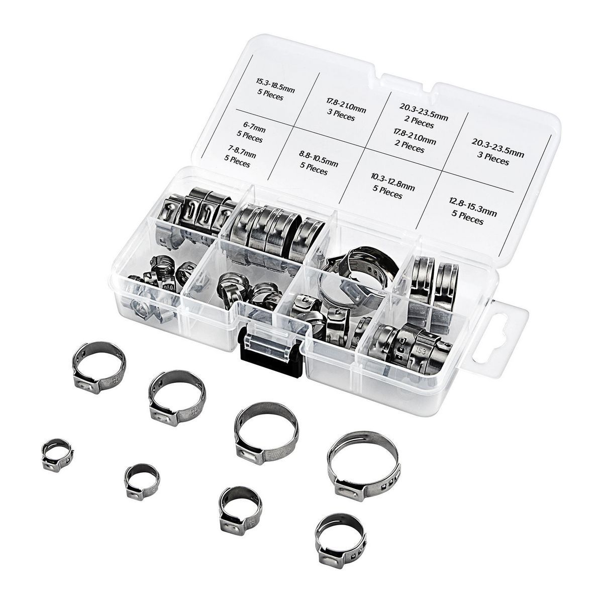 40 PC SINGLE EAR STAINLESS CLAMPS
