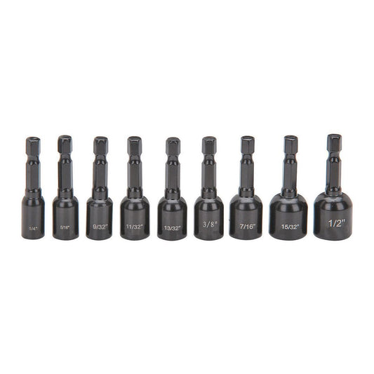 9 Piece Quick Release Magnetic SAE Nut Setter Set