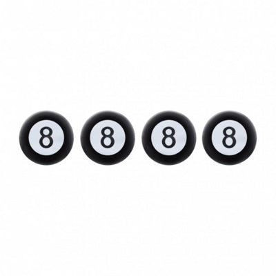 4-Pack "8" Ball Tire Valve Caps