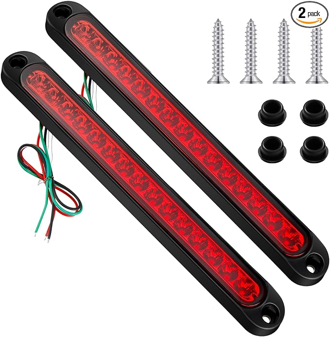10" 15 LED Tail Light Bar with Black Trim