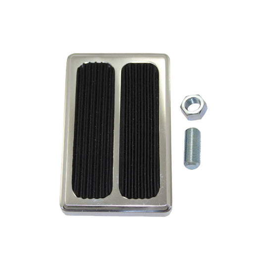 Polished Aluminum Street Rod Brake Pad 3-1/8"x2"