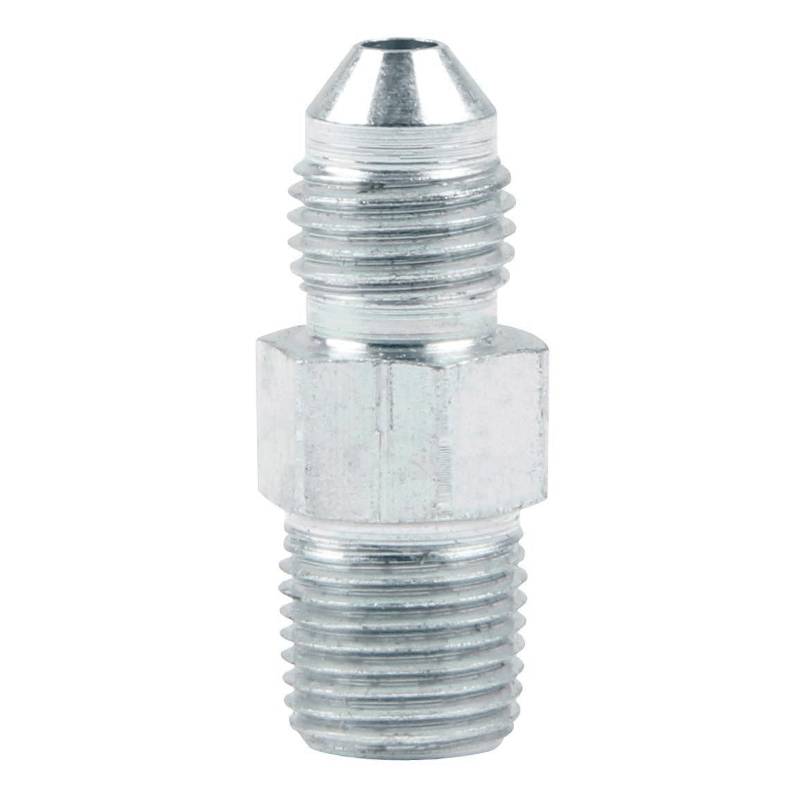 ALL50000 Fitting, Adapter, Straight, 3 AN Male to 1/8 in NPT Male, Steel, Zinc Oxide, Pair