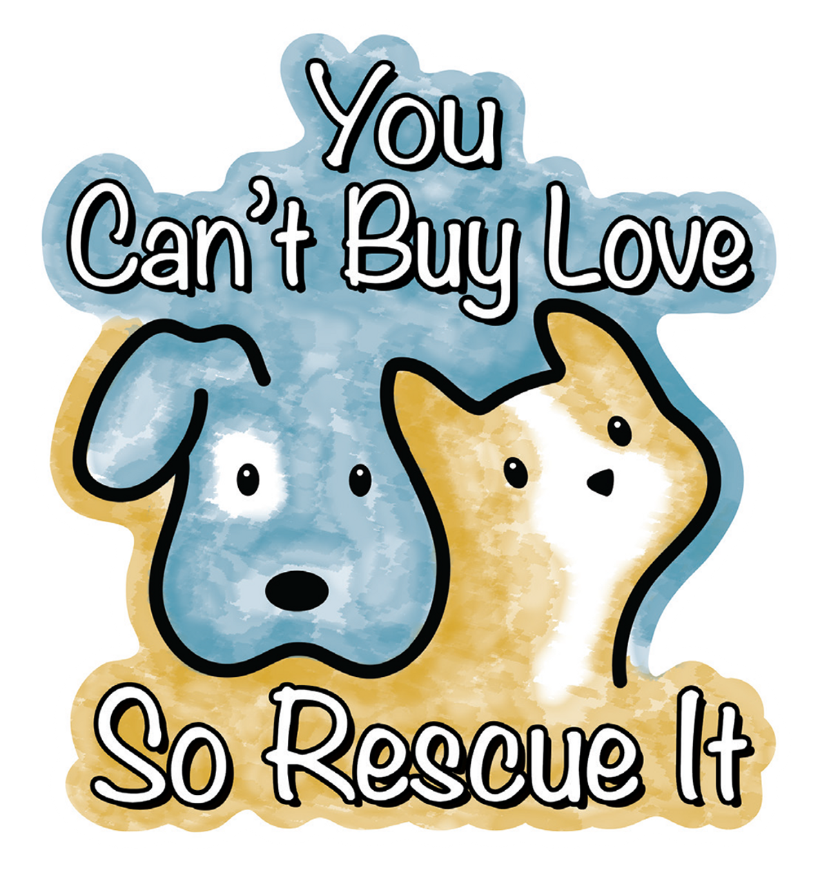 You Can't Buy Love So Rescue It Gloss Sticker