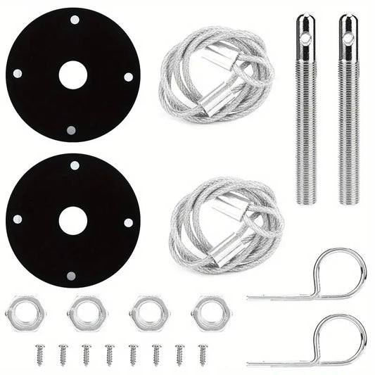 Locking Hood Pins with Lanyard Kit