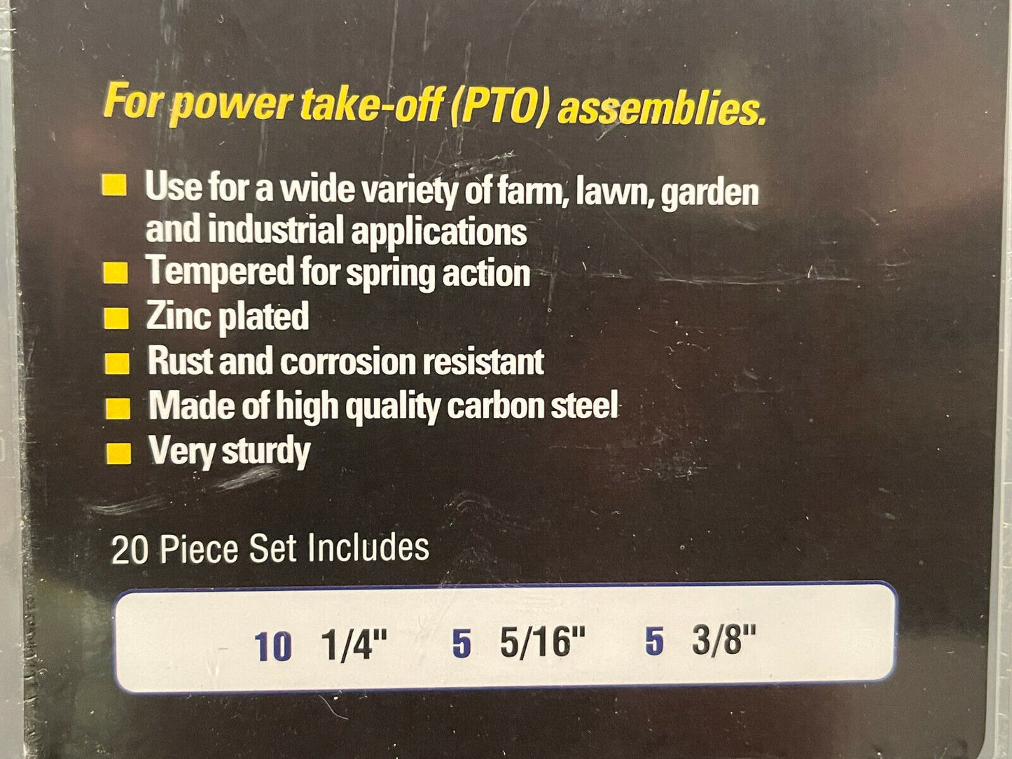 20 PC PTO PIN ASSORTMENT
