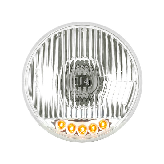5-3/4" Crystal Halogen Headlight with 5 LED Position Lights