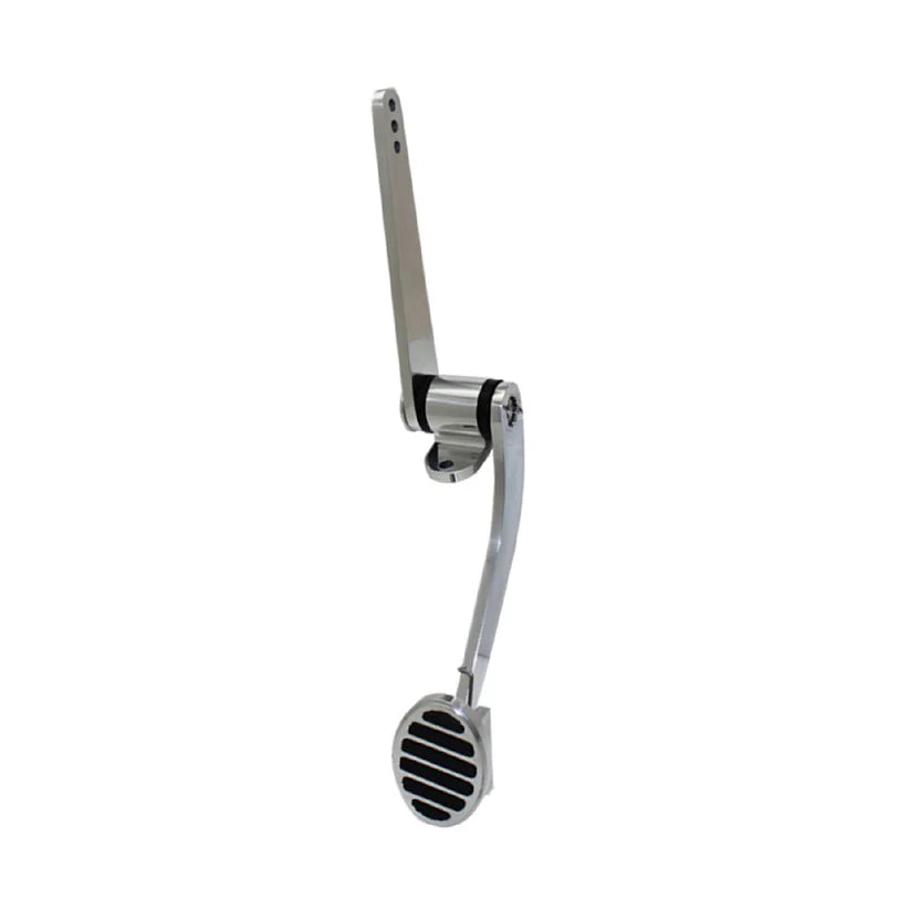 Oval Firewall Mounted Polished Aluminum Universal Gas Pedal