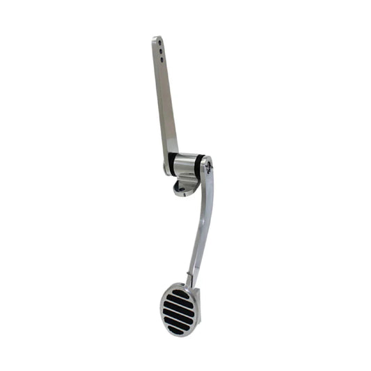 Oval Firewall Mounted Polished Aluminum Universal Gas Pedal